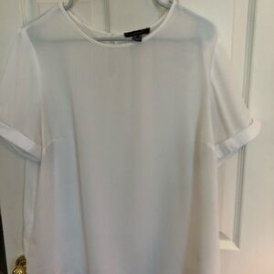 White Short Sleeve Blouse EUC
